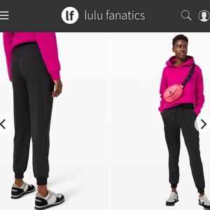 Lululemon Keep Moving High Rise Jogger Sz 6 Black Nulu Luxtreme Full Length 6152